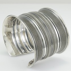 Handmade Egyptian Wide Bedouin Vintage Style Bangle 