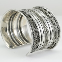 Handmade Egyptian Wide Bedouin Vintage Style Bangle 