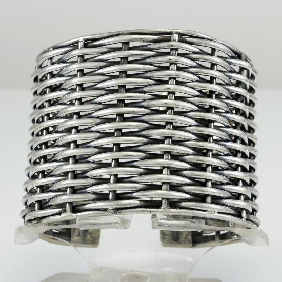 Handmade Egyptian Wide Bedouin Braided Vintage Style Bangle 