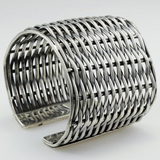 Handmade Egyptian Wide Bedouin Braided Vintage Style Bangle 