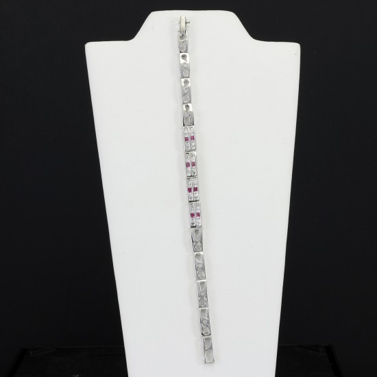 Fashionable Pink Sapphire Bracelet