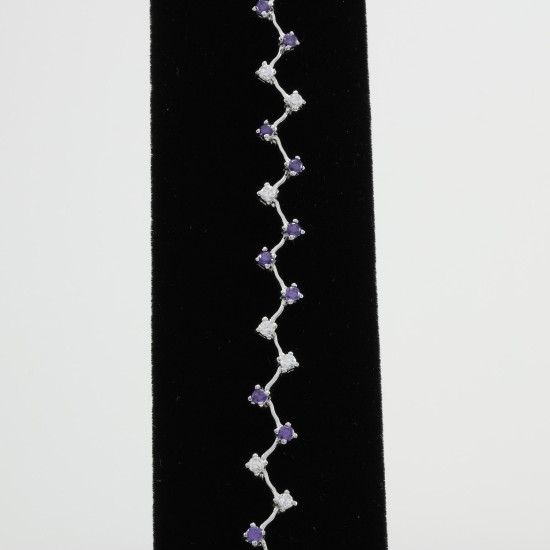 Fashionable Winding Amethyst Bracelet