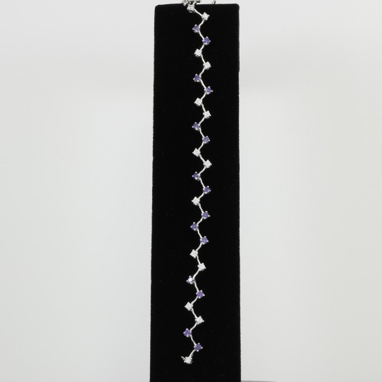 Fashionable Winding Amethyst Bracelet