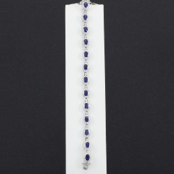 Fashionable Oval Blue Sapphire Bracelet