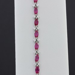 Fashionable Marquise Shape Ruby Bracelet