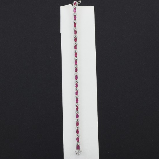Fashionable Marquise Shape Ruby Bracelet
