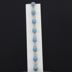 Fashionable Cushion-Cut Turquoise Bracelet