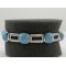 Fashionable Cushion-Cut Turquoise Bracelet