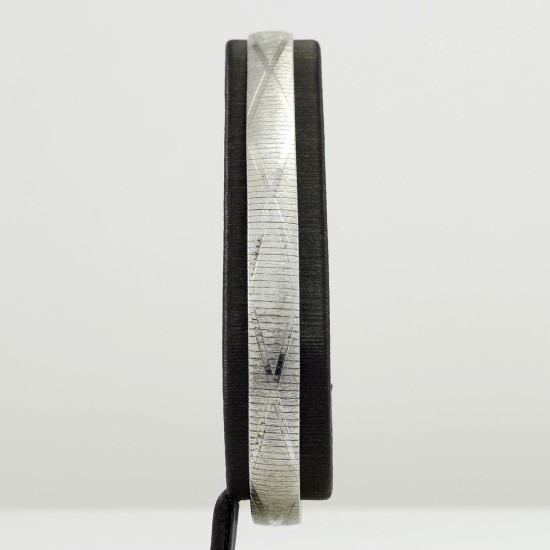 Plain Silver  Double Face Bracelet