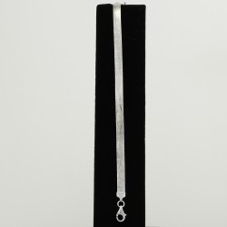 Plain Silver  Double Face Bracelet