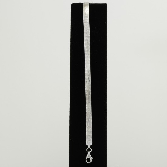 Plain Silver  Double Face Bracelet