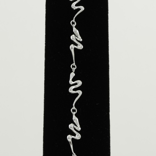 Plain Silver Snakes Bracelet