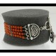  Arabic Bedouin Vintage Style With Genuine Orange Red Sea Coral 4 Row Bracelet