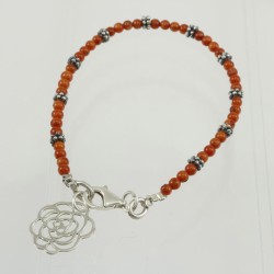 Red Sea Coral Vintage Filigree Bracelet