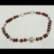Garnet With Bedouin Vintage Style Silver Bracelet