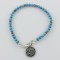 Sinai Turquoise With Arabic Vintage Oxidized Silver Bracelet