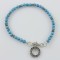 Sinai Turquoise With Vintage Filigree Oxidized Silver Bracelet