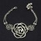 Freshwater Pearl With Filigree Flower Silver Bracelet