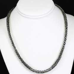 Vintage Braided Oxidized Bedouin Round Chain