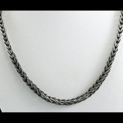 Vintage Braided Oxidized Bedouin Round Chain