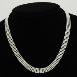 Silver Necklace 4 Row