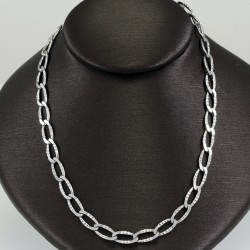 Silver Oval Link Rhodium Plated Chain