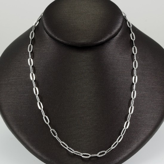 Silver Links Rhodium Plated Chain