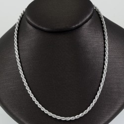 Silver Rope Rhodium Plated Chain