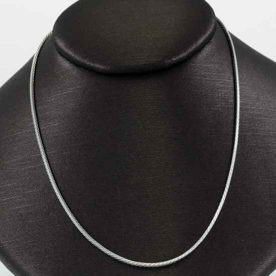 Silver Thin Rhodium Plated Chain
