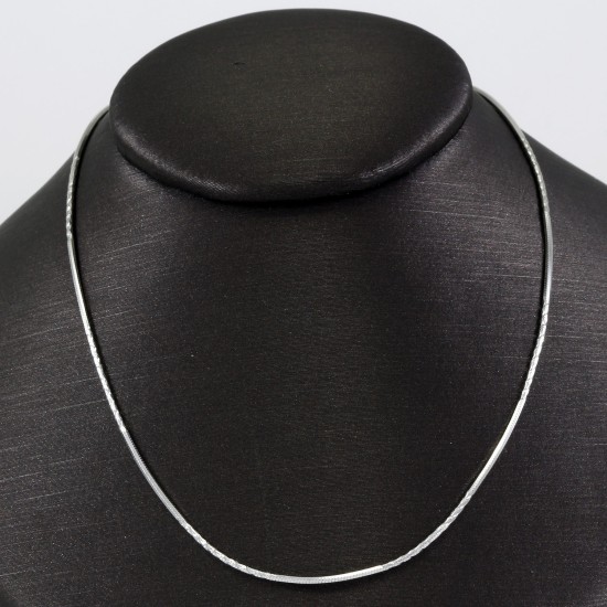 Silver Thin Rhodium Plated Chain