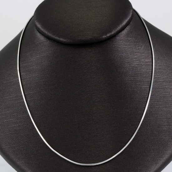 Silver Thin Rhodium Plated Chain