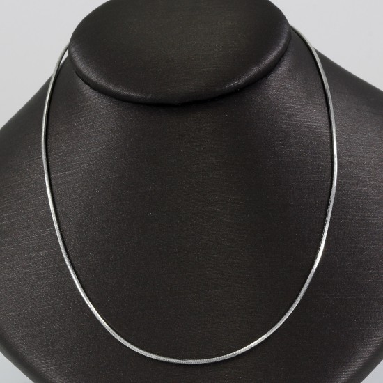 Silver Thin Rhodium Plated Chain