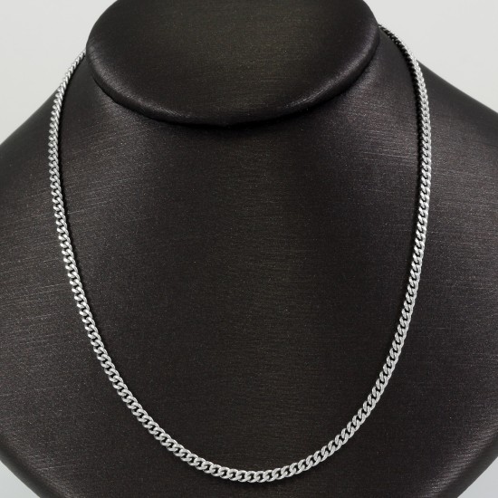 Silver Thin Rhodium Plated Chain