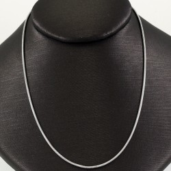 Silver Thin Round Rhodium Plated Chain