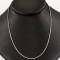 Silver Thin Round Rhodium Plated Chain