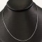 Silver Very Thin Rhodium Plated Box Chain