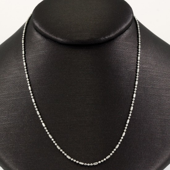 Silver Thin Rhodium Plated Chain