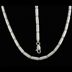 Silver Sugar Cane Necklace with Matching Bracelet