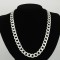 Men's Heavy Silver Solid Cuban Curb Link Chain