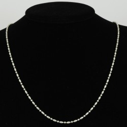 Silver Oval And Round Balls Necklace
