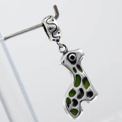 Silver Dangle Oxidized Charm