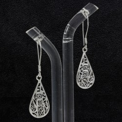 Dangle Filigree Tear Drop Earring