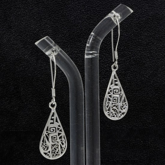 Dangle Filigree Tear Drop Earring