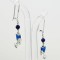 Enamel Nefertiti Egyptian Queen With Lapis Lazuli stones Dangle Earring