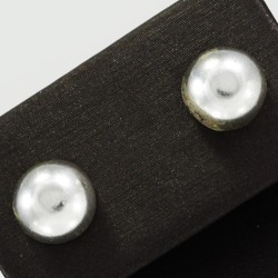 Plain Half Ball Stud Earring