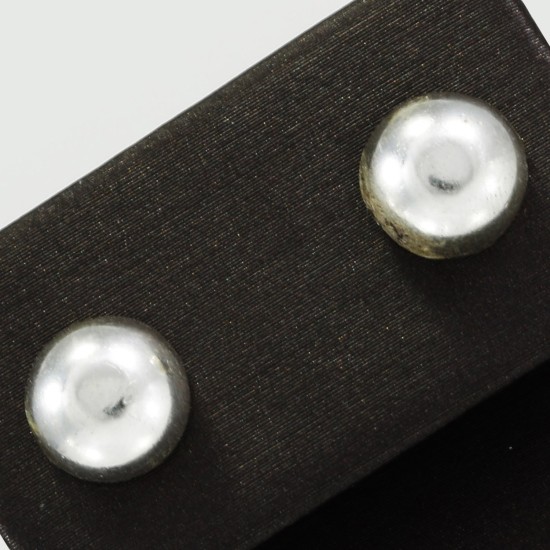 Plain Half Ball Stud Earring