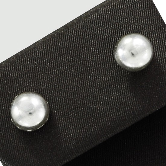 Plain Half Ball Stud Earring