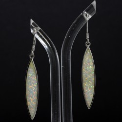 Long Opal Dangle Earring