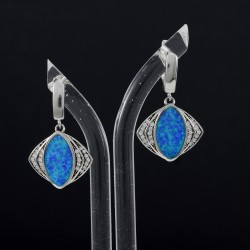  Blue Opal Dangle Earring