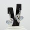 Mother of pearl heart shape dangle earring